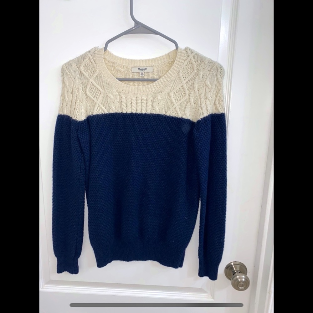 Madewell | Sweater | Navy & White | Never Worn